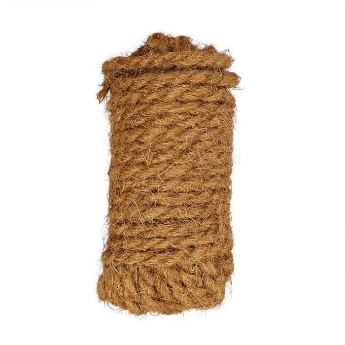Канат кокосовый, кручёный, диаметр 12 мм, бухта 20 м, Greengo Канат кокосовый, кручёный, диаметр 12 мм, бухта 20 м, Greengo