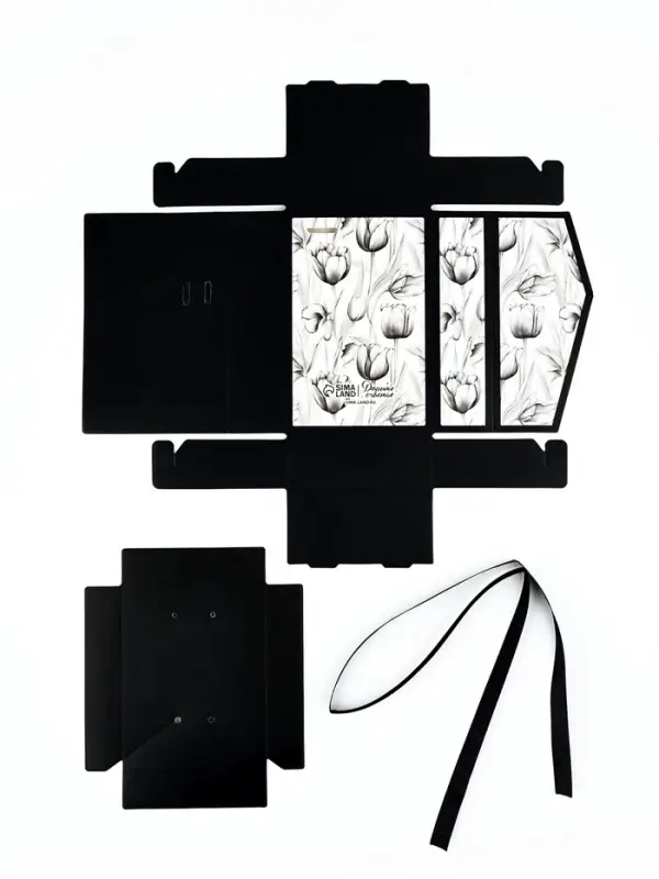 Коробка под бижутерию &laquo;Чёрно-белая&raquo;, 12 х 8.5 х 3 см