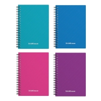 Тетрадь А6 на спирали, 80 листов в клетку, ErichKrause Glance Vivid, пластиковая обложка, МИКС Тетрадь А6 на спирали, 80 листов в клетку, ErichKrause Glance Vivid, пластиковая обложка, МИКС