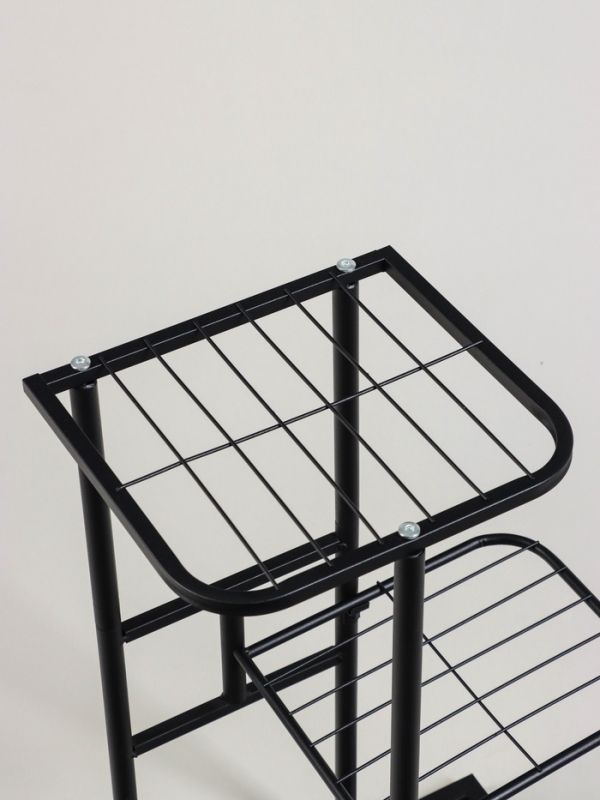 Подставка для цветов Greengo, 3 полки, 43 &times; 22 &times; 57 см, напольная, металл, чёрная