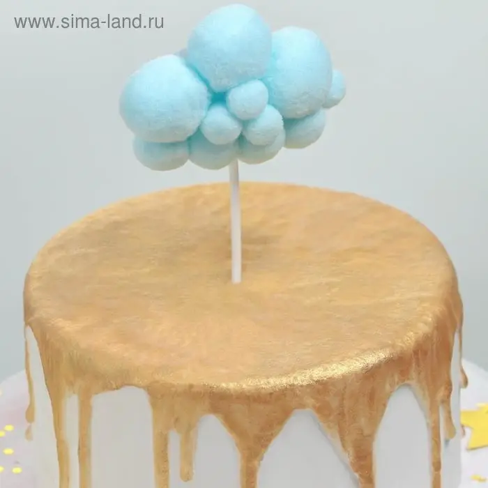 Топпер для торта &laquo;Облачко&raquo;, 17&times;9 см, цвет МИКС