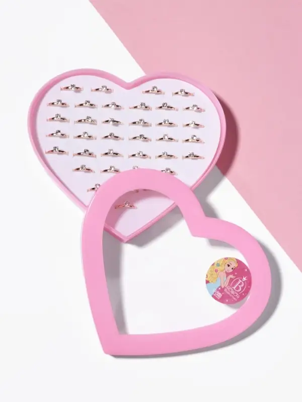 Кольцо детское Выбражулька &laquo;Как у мамы&raquo;, кристалл 4 мм, белое в золоте, безразмерное