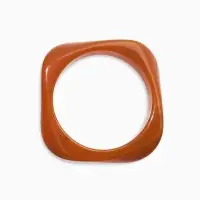 Браслет манжет акрил "Тренд", цвет оранжевый