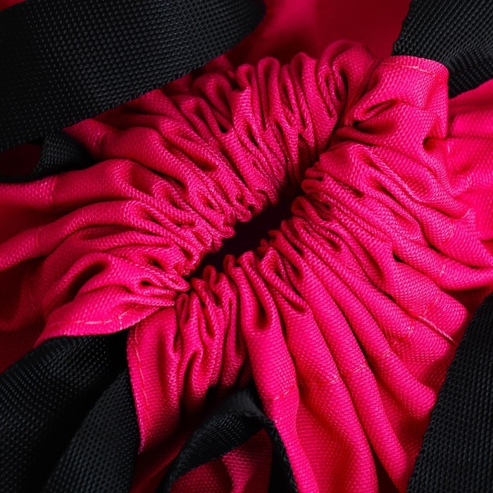 Мешок для обуви, розовый, два вида ручек, текстиль 30&times;40 см