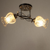 Люстра "Триони" 2 лампы 40Вт Е27 хром-черный 51х31х29