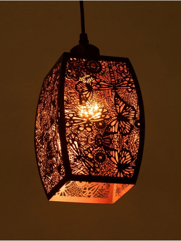 Светильник "Стрекозы" 1х40Вт Е27 черный 14х14х22+100см