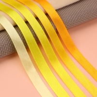 Набор атласных лент, 5 шт, размер 1 ленты: 10 мм &times; 23 &plusmn; 1 м, цвет жёлтый спектр