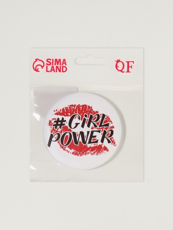 Зеркало складное круг (2) c/увел d7,3см GRL PWR губы пласт пакет QF