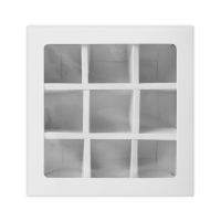 Коробка для 9 конфет 13.8 х 13,8 х 3,8 см. Кондитерская упаковка Коробка для 9 конфет 13.8 х 13,8 х 3,8 см. Кондитерская упаковка