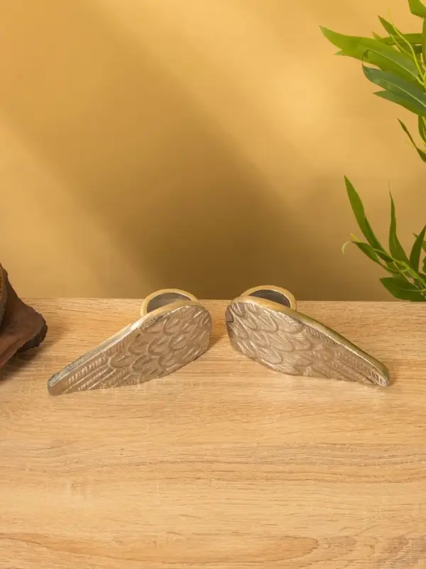 Подсвечник на 2 свечи "Крылья ангела" алюминий 30,5х6,5х7,5 см
