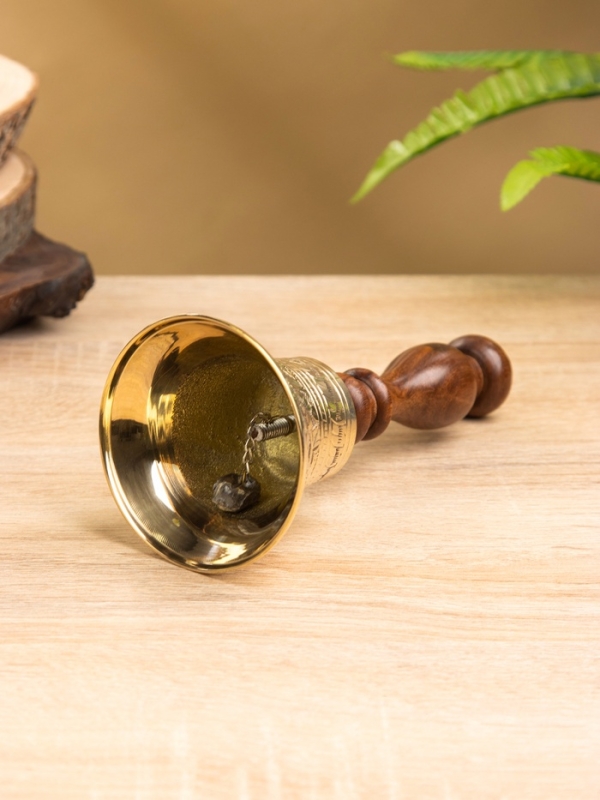 Колокольчик "Цветочные узоры" латунь, шишам 8х8х16,5 см