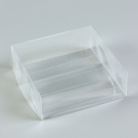 Коробка под 3 эклера из PVC, 15 х 15 х 5 см