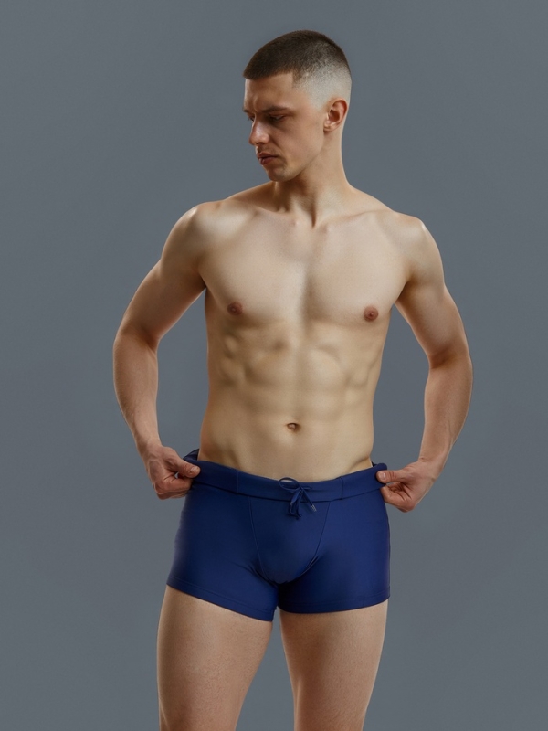 Плавки-шорты спортивные мужские, размер 52, цвет темно-синий