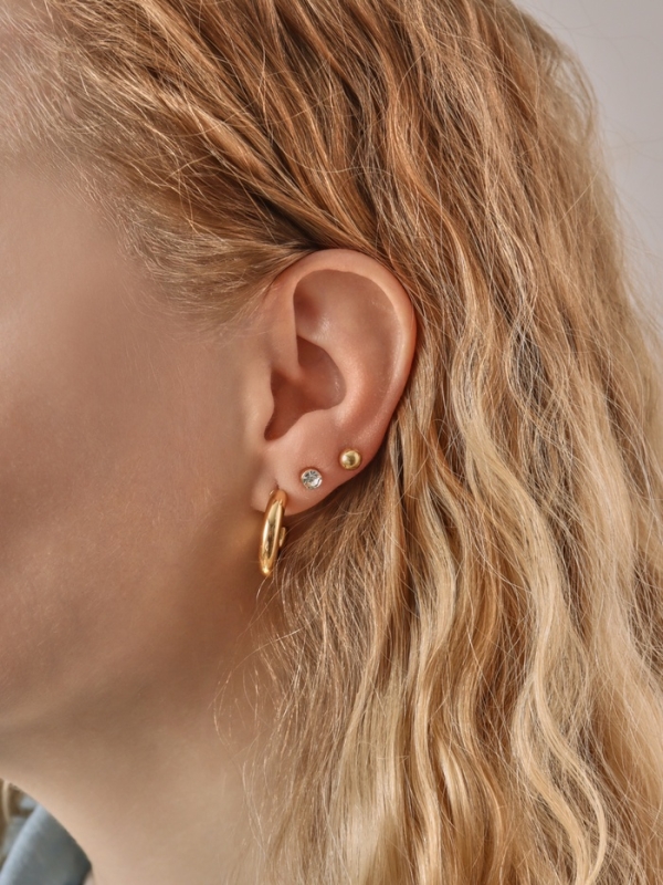 Набор серьги 3 пары &laquo;Классика&raquo; кольца, цвет золото