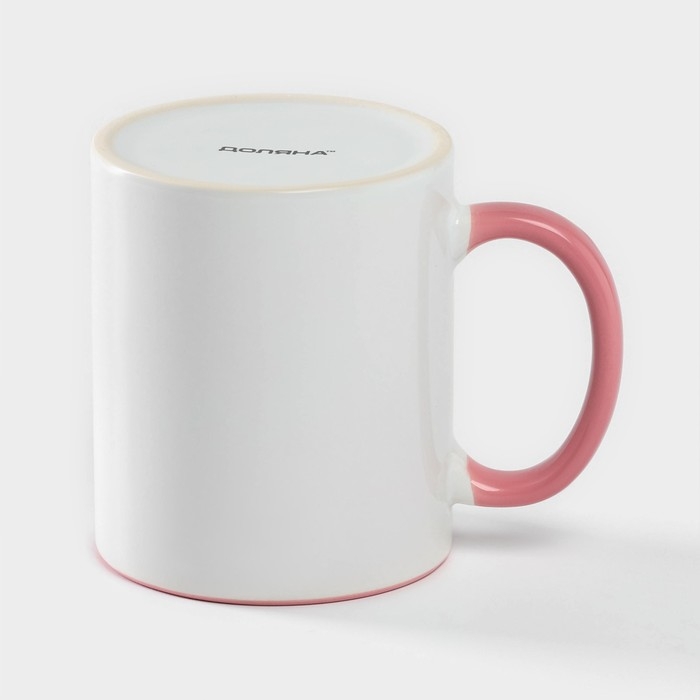 Кружка керамическая Доляна Twist, 350 мл, 12&times;8&times;9,5 см, цвет белый