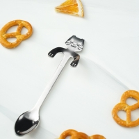 Ложка чайная из нержавеющей стали Magistro &laquo;Котик&raquo;, длина 11,5 см, цвет серебряный