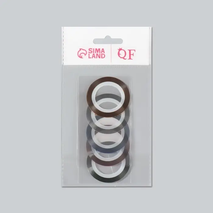 Ленты клеевые для декора &laquo;Голография&raquo;, 5 шт., 1 мм, 18 м, разноцветные