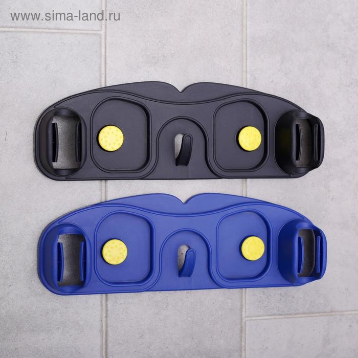 Держатель для швабр, 30&times;10&times;5 см, на липучке, с крючком, цвет МИКС