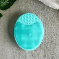 Массажер для лица, спонж для умывания &laquo;I am mermaid&raquo;, бирюзовый 9 х 12 см