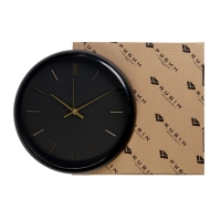 Часы настенные, интерьерные "Классика", d-30 см, со стеклом, черные