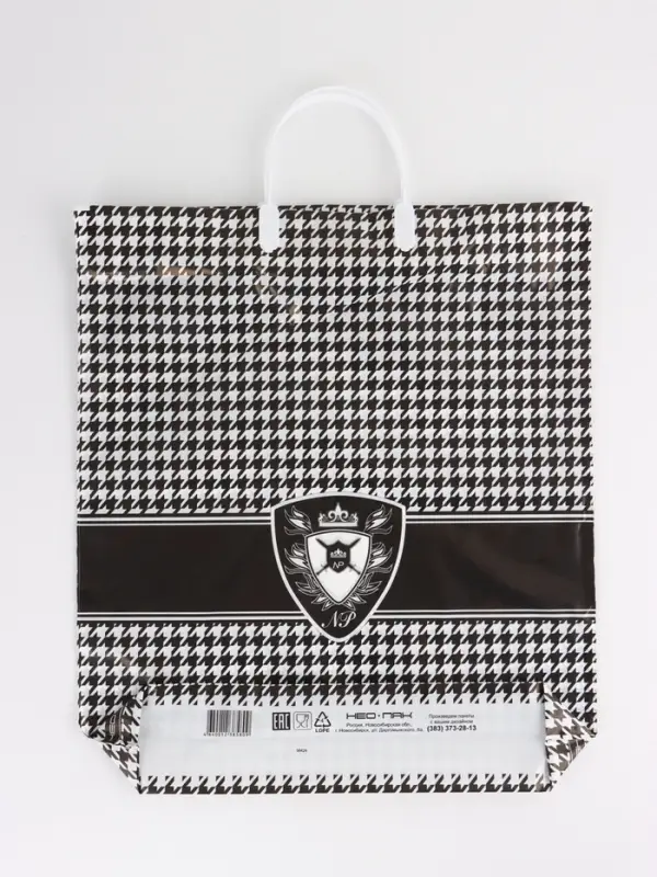 Пакет "Герб, полиэтиленовый с вырубной ручкой, пласт. 38х44 см, 90 мкм