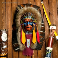 Панно "Индеец Кичи" 40х15х60 см, МИКС