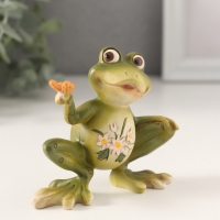Сувенир полистоун "Лягушонок с бабочкой, с цветами на животике" 10,5х4х8,5 см Сувенир полистоун "Лягушонок с бабочкой, с цветами на животике" 10,5х4х8,5 см
