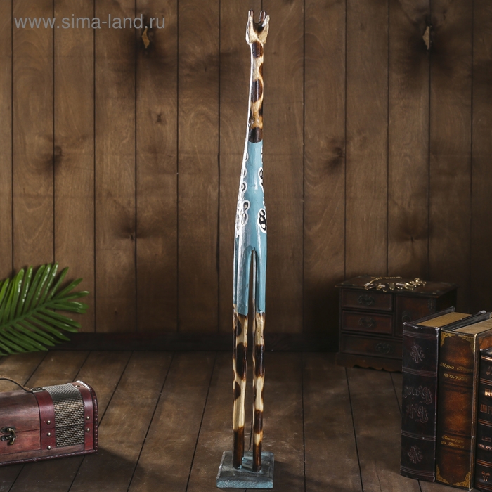 Сувенир дерево "Жираф голубой костюмчик" 12х20х80 см
