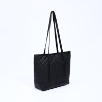 Сумка-шопер женская на молнии, цвет чёрный