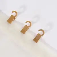 Зажим для штор, на кольцо, 35 &times; 20 мм, цвет тёмный ясень, цена за 1 штуку