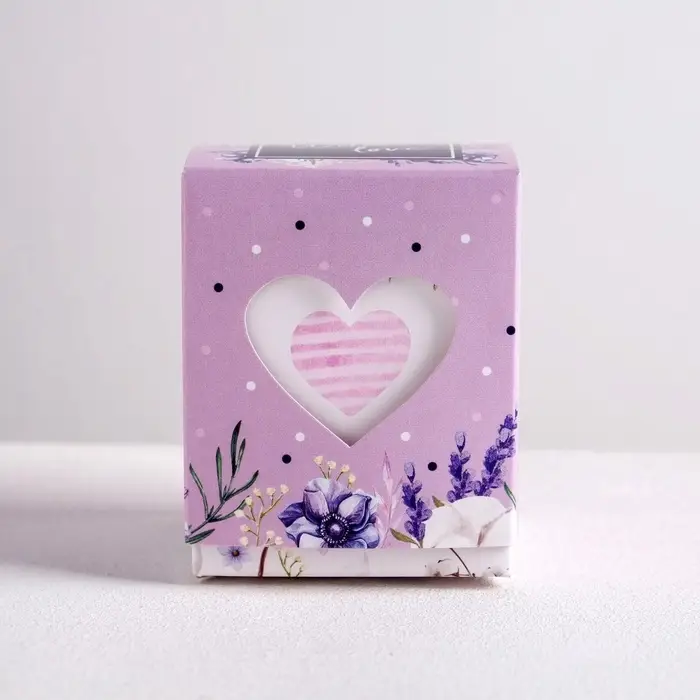 Коробка бонбоньерка, упаковка подарочная, &laquo;С любовью и нежностью&raquo;, 6 х 7 х 6 см