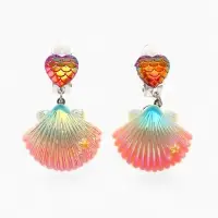 Клипсы детские &laquo;Выбражулька&raquo; ракушка, элемент сердце, разноцветные