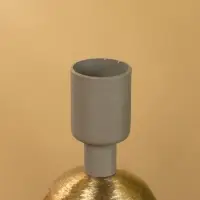 Подсвечник на 1 свечу текстурный "Графитовый" с 1 сферой 7,5х7,5х11,5 см