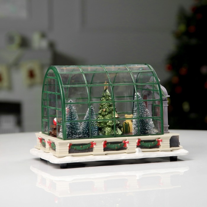 Светодиодная фигура &laquo;Ёлки в комнате&raquo; 23 &times; 15 &times; 14 см, полистоун, батарейки ААх3 (не в комплекте), USB, свечение мульти