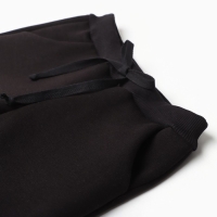 Брюки детские с начёсом, цвет чёрный, рост 122 см