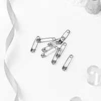 Булавки английские, 22 мм, 20 шт, цвет серебряный