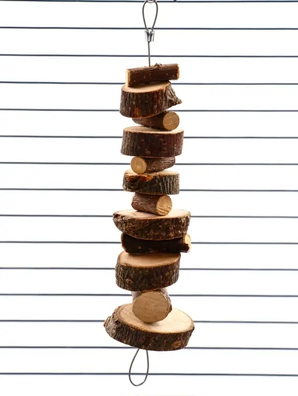 Игрушка для птиц и грызунов "Лесенка вверх" из дерева, 21 х 3 см