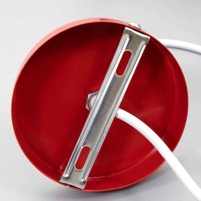 Светильник BayerLux Подвес "Квадрат" 1x40Вт E27 красный 16х16х18-116 см