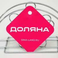 Салфетница Доляна &laquo;Цветок&raquo;,13&times;6&times;7,5 см, цвет серебряный