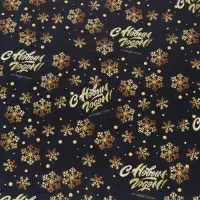 Бумага упаковочная глянцевая &laquo;С Новым годом&raquo;, двусторонняя, 70&times;100 см