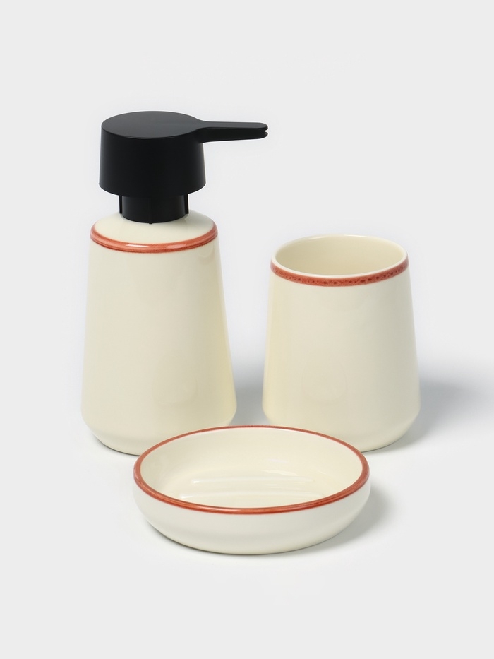 Набор для ванной "Классик" 3 предмета (дозатор для мыла, стакан, мыльница)