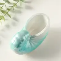 Подставка для мелочей &laquo;Ракушка&raquo; 8&times;12&times;6 см, гипс, голубой перламутр