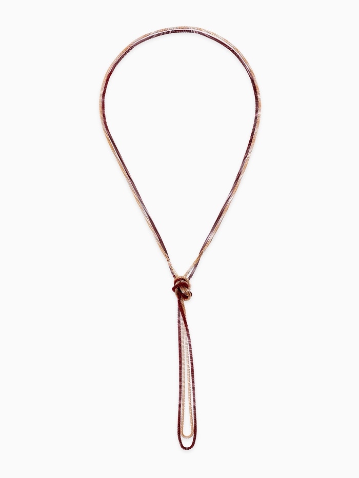 Бусы 2 нити &laquo;Трансформер&raquo; (несколько способов носки), цвет красно-золотой, 118 см