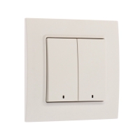 Выключатель TOT Elegant, 10 А, 2 кл., с подсветкой, скрытый, белый