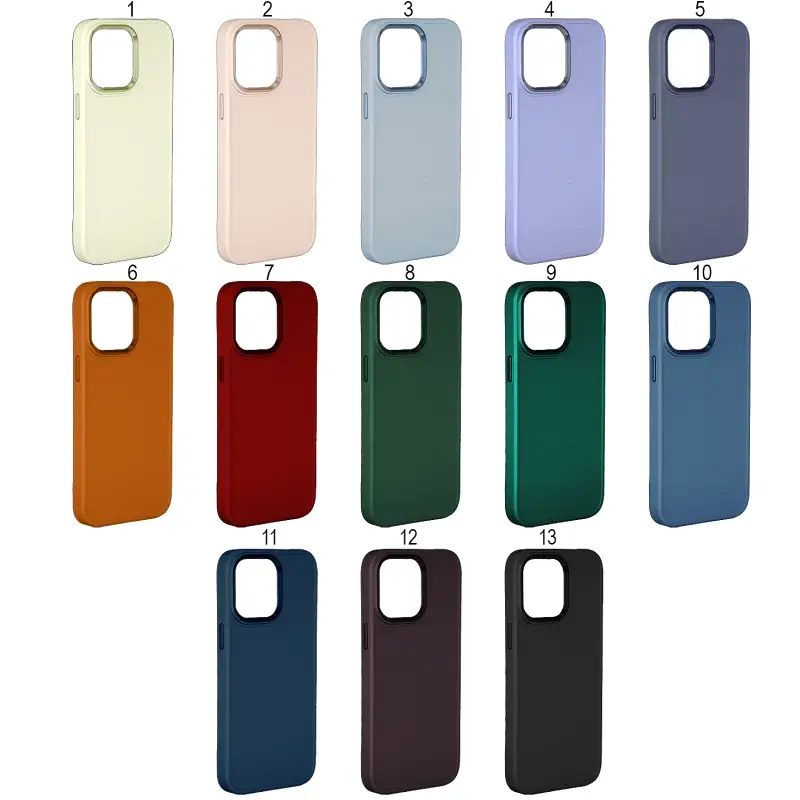 Чехол iPh 14 Pro Max (6.7) матовый с цветной камерой (в пакетике)