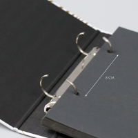 Фотоальбом 25 листов (наклейки+кольца) "Классический" тиснение золото 19х27х3 см