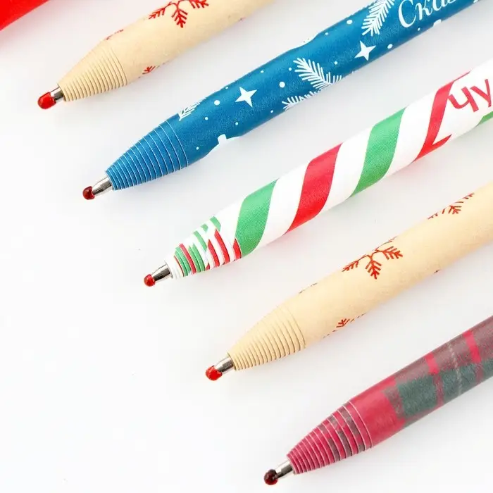 Ручка-эко шариковая, синяя паста, 1.0 мм &laquo;Новый год&raquo; МИКС