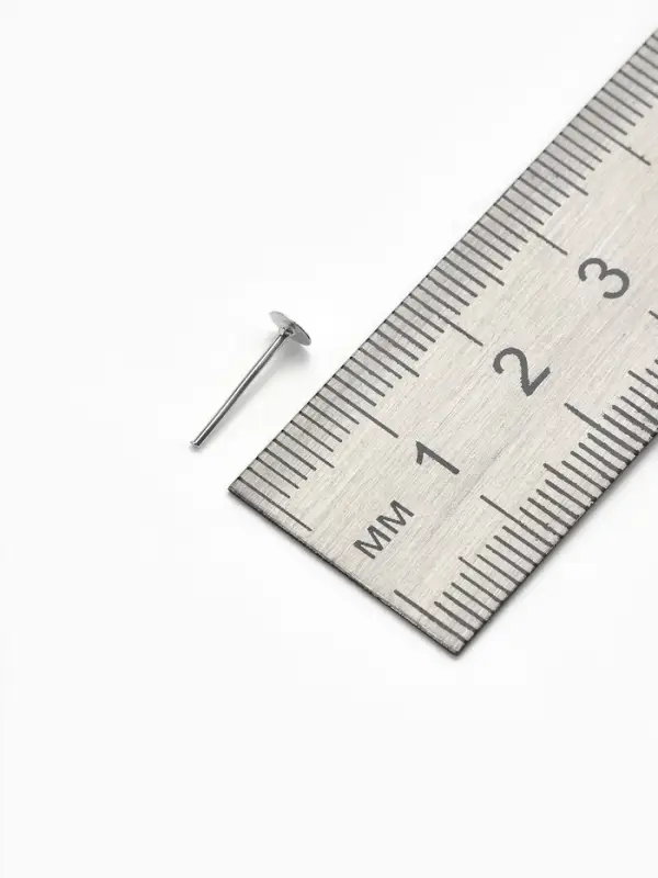 Швензы &laquo;Гвоздики&raquo; для изготовления пусет, 4 мм (набор 5пар), цвет серебро