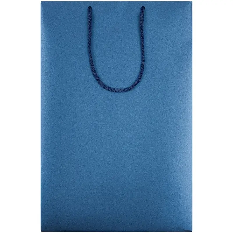 Пакет бумажный &laquo;Блеск&raquo;, средний, синий