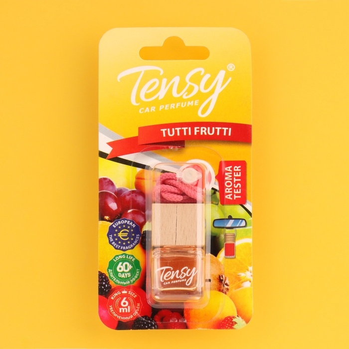Ароматизатор в машину Tensy, в бутылочке, 6 мл, тутти фрутти, блистер, ТВ-53